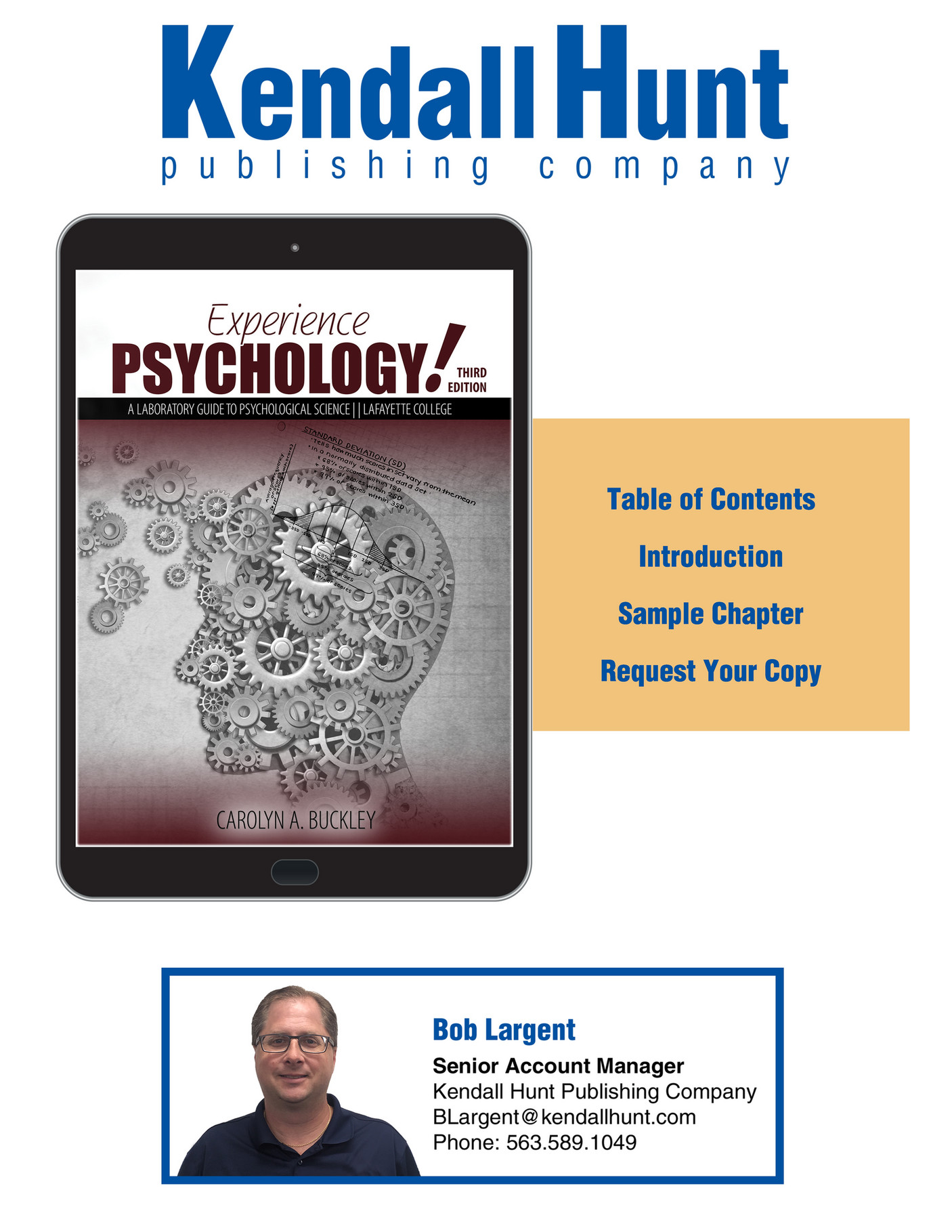 Kendall Hunt Publishing Experience Psychology! A Laboratory Guide to