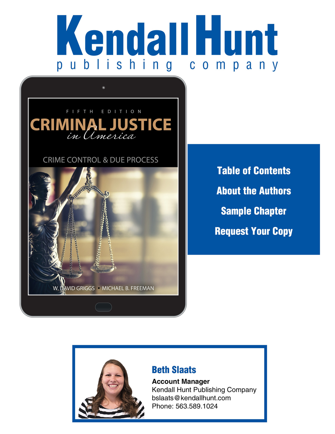 Kendall Hunt Publishing Criminal Justice in America: Crime Control