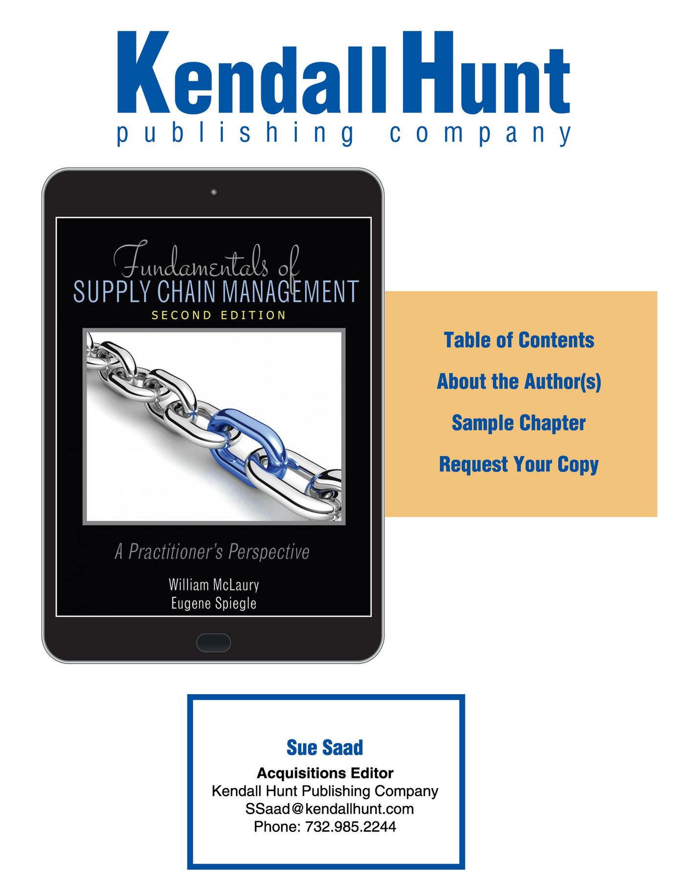 Kendall Hunt Publishing Fundamentals of Supply Chain Management