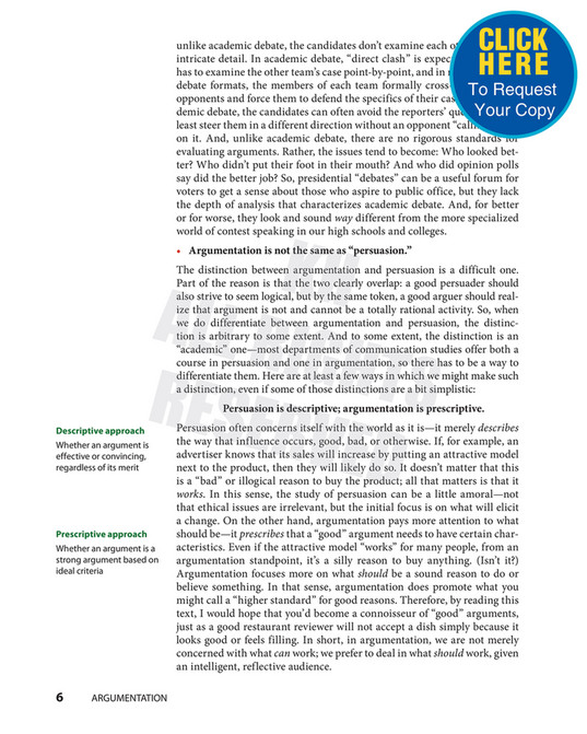 Kendall Hunt Publishing - Argumentation: Critical Thinking in Action ...