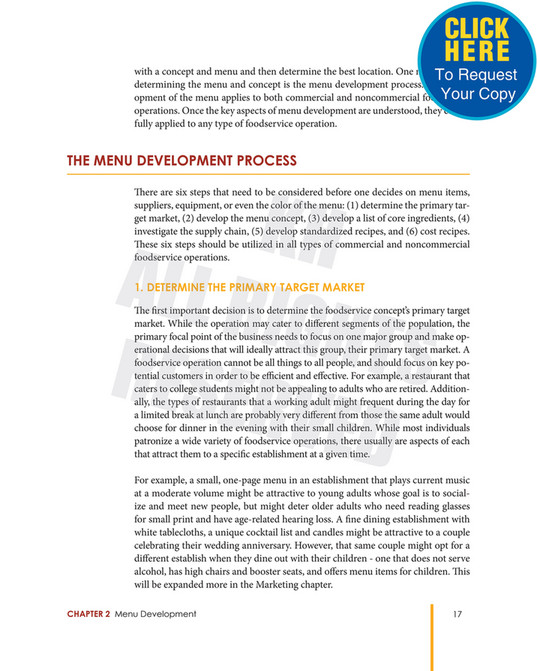 Kendall Hunt Publishing - Foodservice Operations Management: A Menu ...