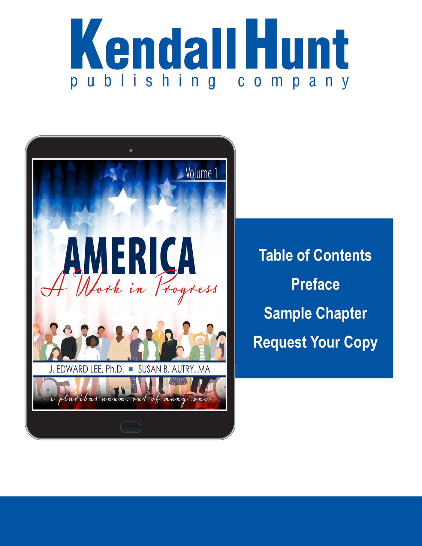 Kendall hunt publishing america a work in progress volume1 page 1