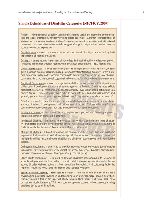 Manifested Disability Kendall Hunt Publishing - Exceptionality in School and Society: A Guide ...