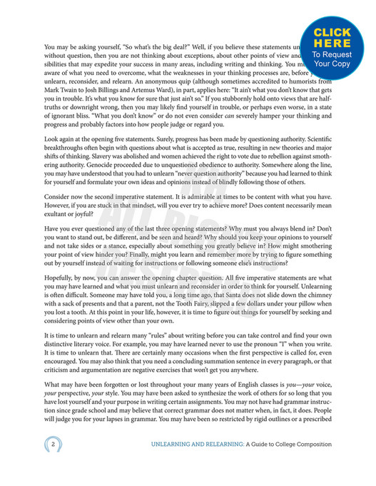 Kendall Hunt Publishing Unlearning & Relearning A Guide to College
