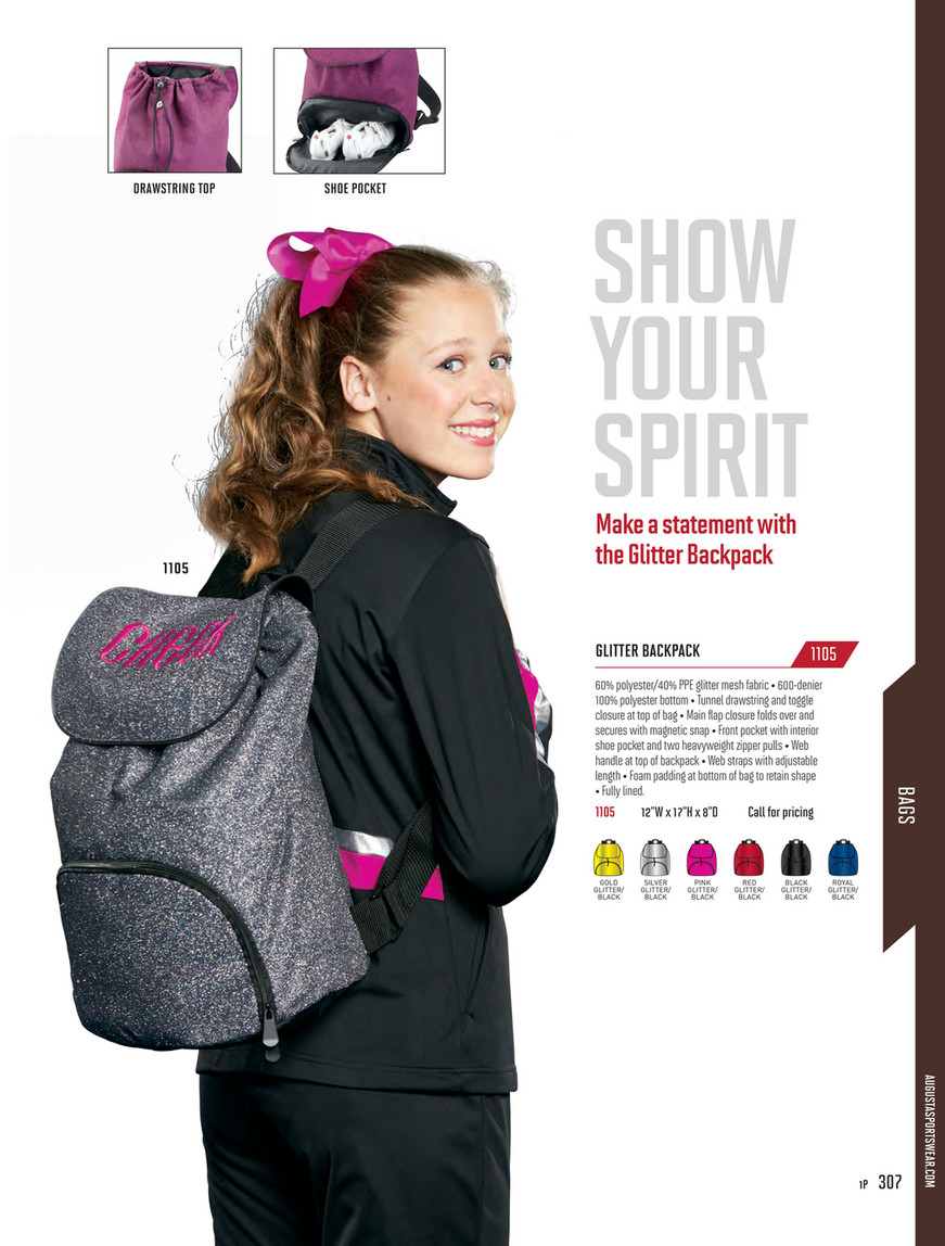 augusta glitter backpack