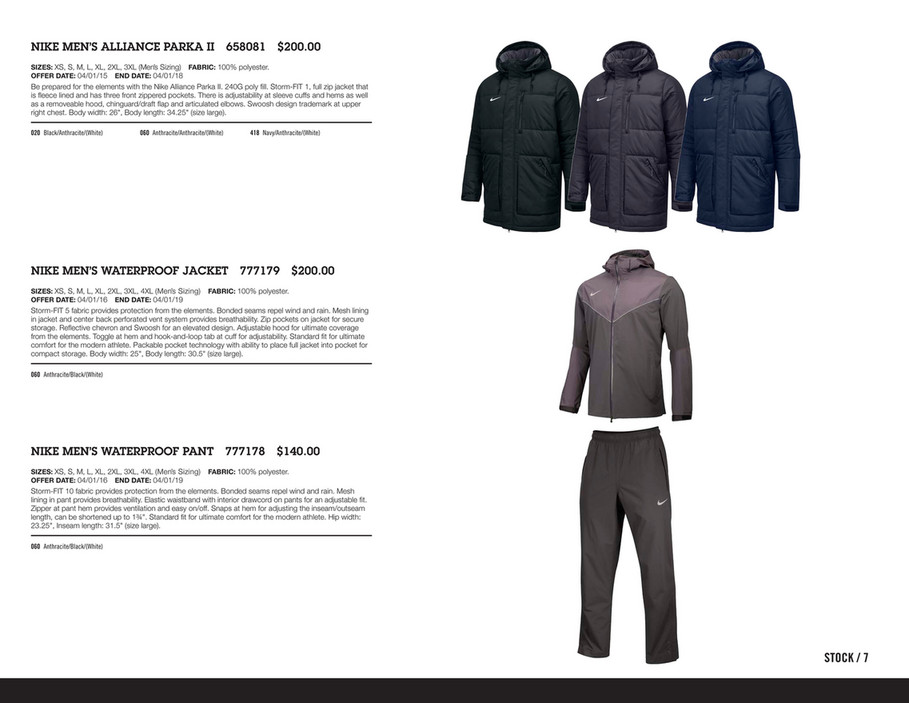 nike alliance ii training parka