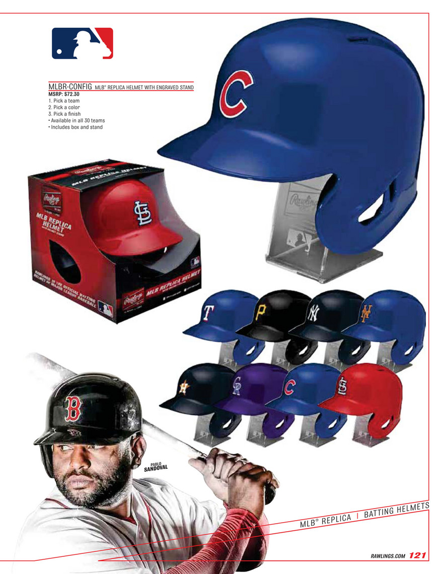 Rawlings MLB Replica Helmet