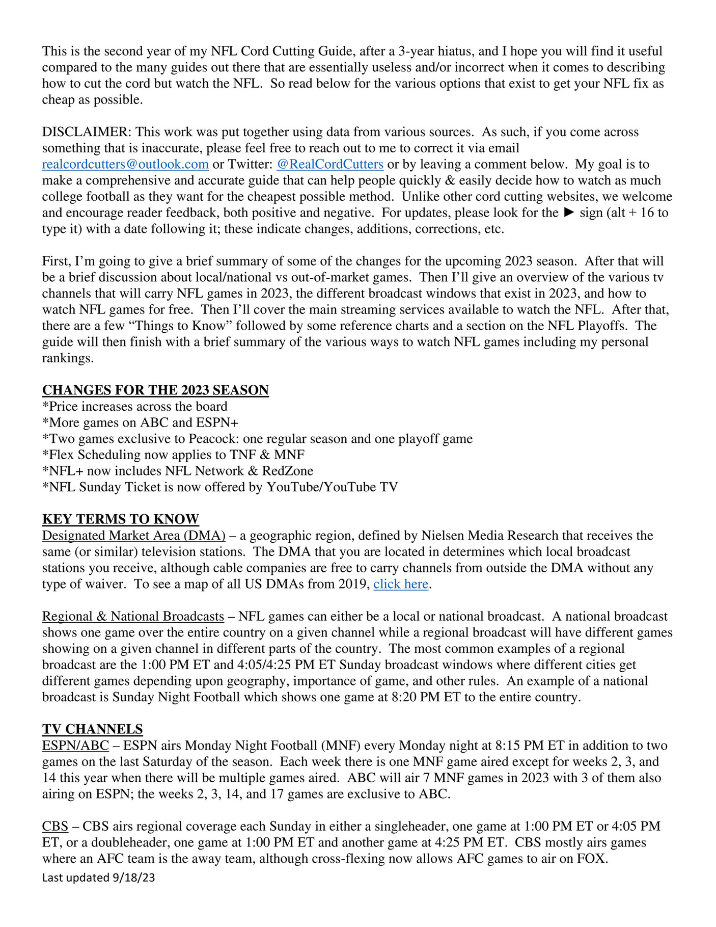 My publications NFL Cord Cutting Guide (current) Page 1 Created with