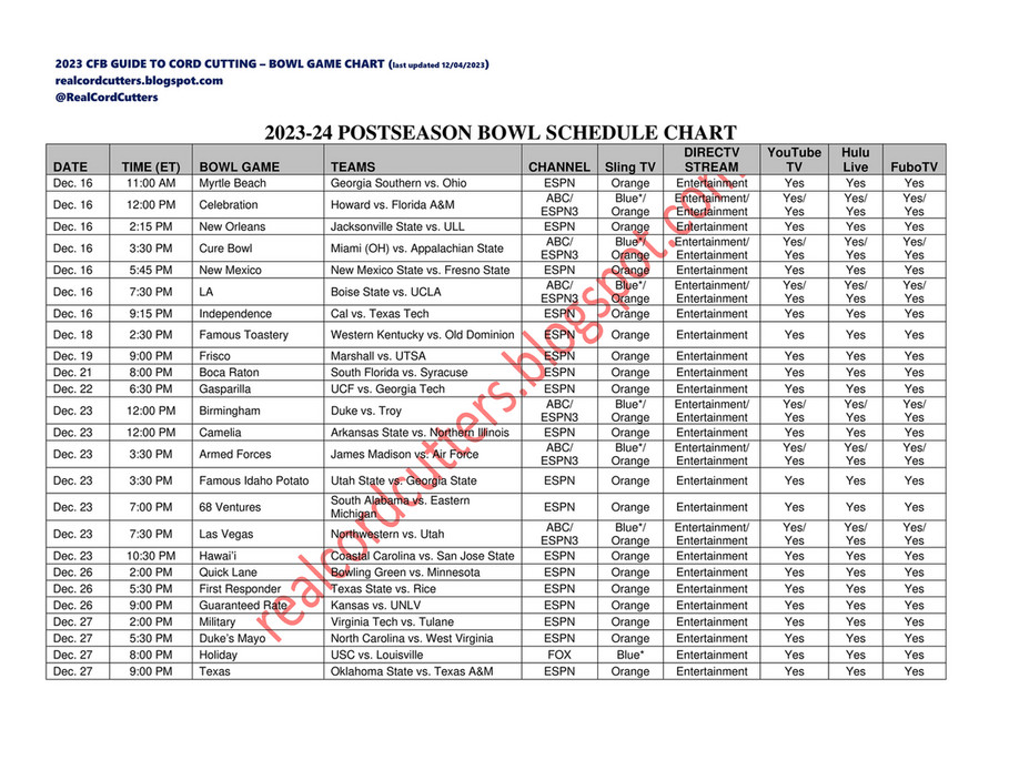 My publications - 2023-24 Bowl Schedule (current) - Page 1 - Created ...