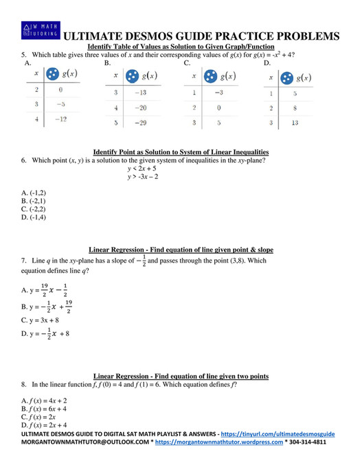 Desmo Math Problems My publications - Ultimate Desmos Guide Practice Problems - Page 1 ...