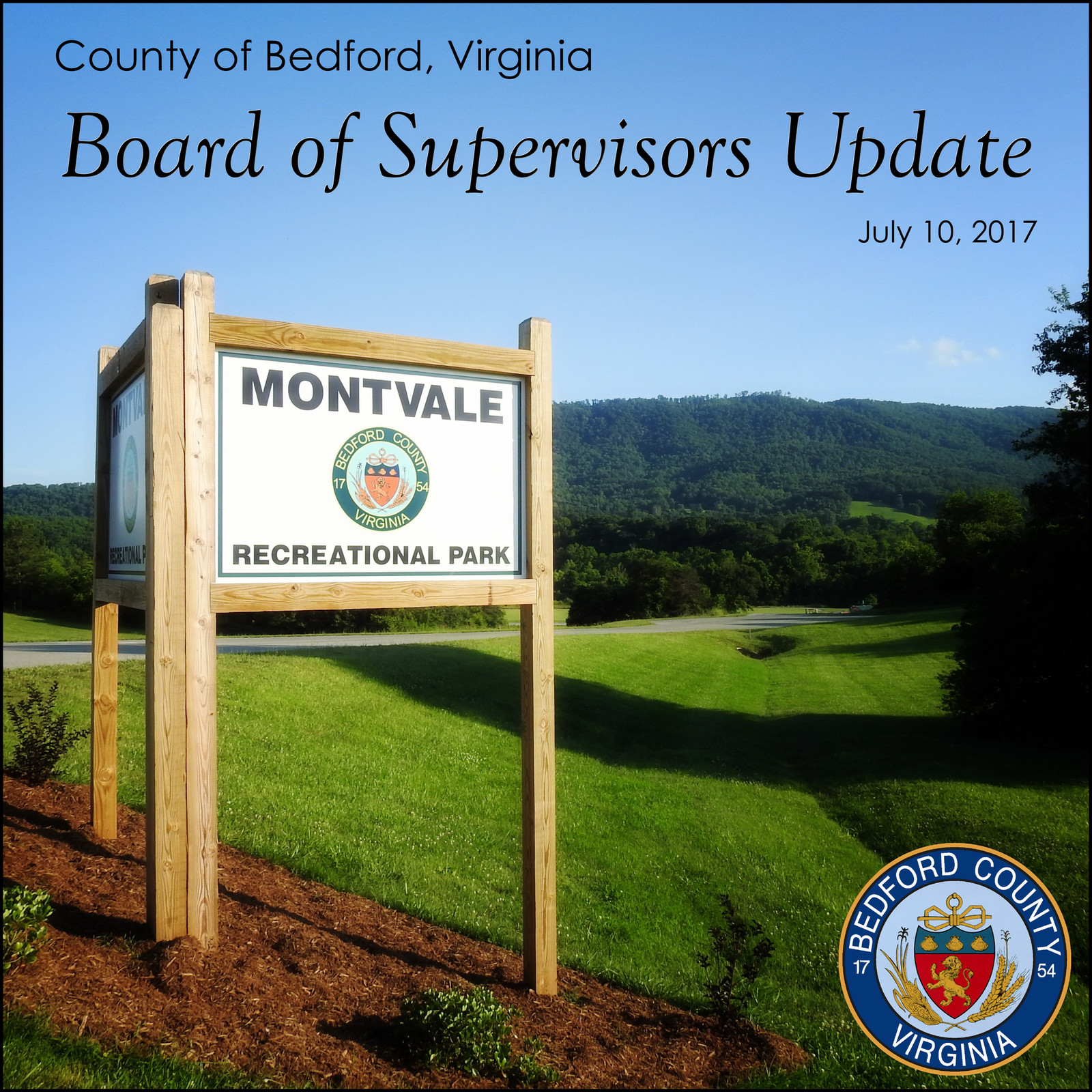 County Of Bedford, Virginia - Board Of Supervisors Update - July 7 ...