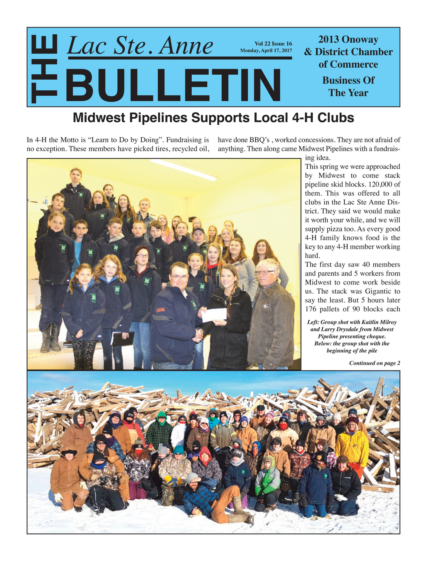 Lac Ste. Anne County Lac Ste. Anne Bulletin April 17, 2017 Page 1
