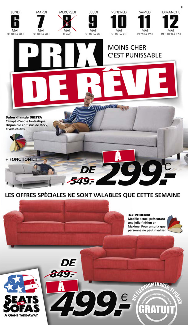 Folder Seats and Sofas du 05/05/2019 au 12/05/2019 - Promotions de la semaine 19