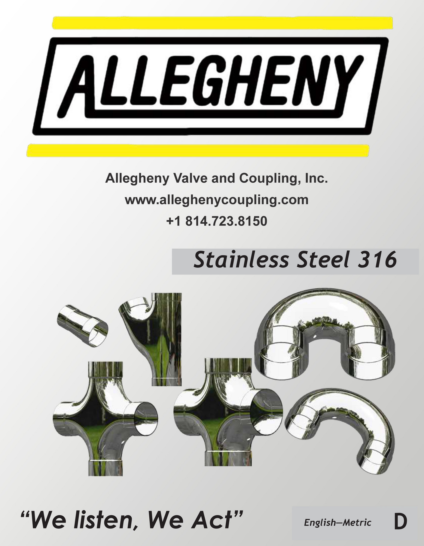 Allegheny Valve & Coupling, Inc. Catalog_316SS_Metric Page 1