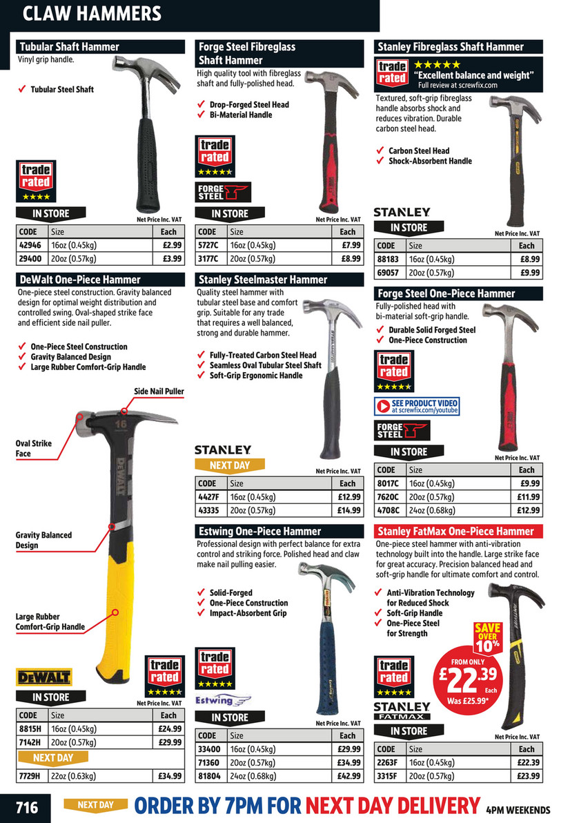 screwfix claw hammer