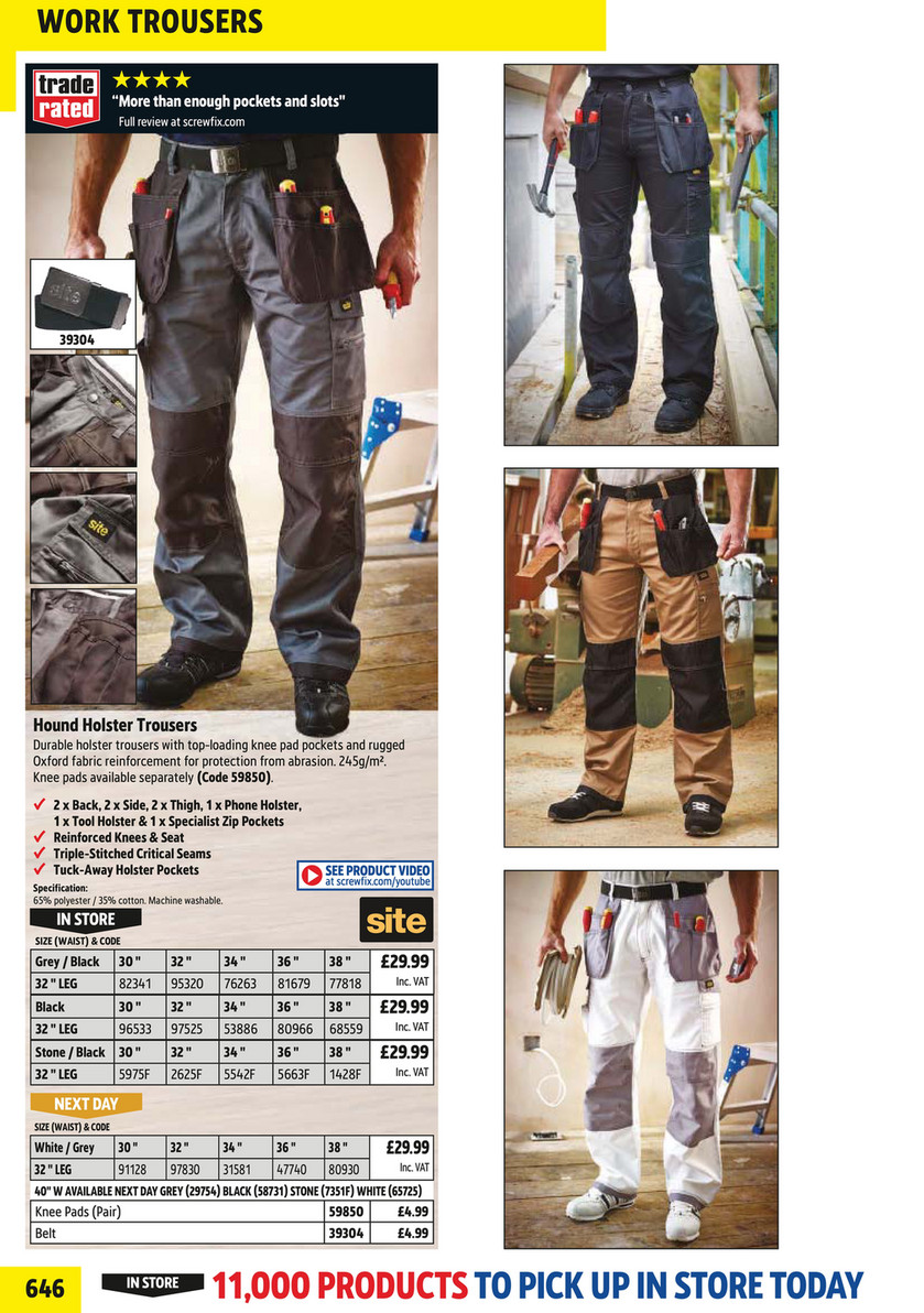 screwfix cargo pants
