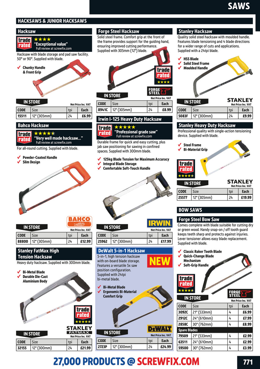 Screwfix Hacksaw Blades