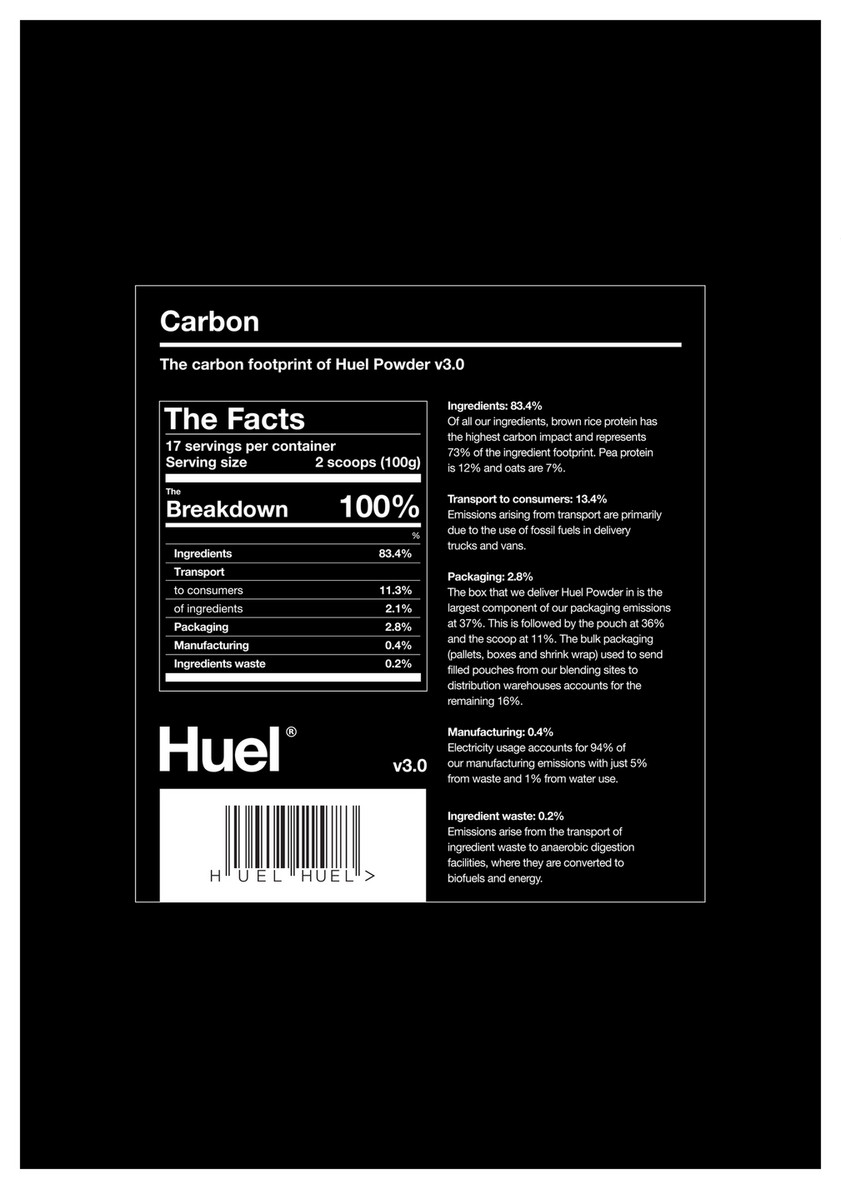 Misprint on Huel Black v1.1 Nutrition Label - Feedback - Huel