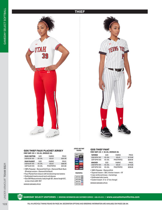 under armor softball uniforms