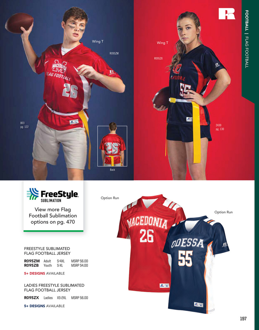 Ladies FreeStyle Sublimated Flag Football Jersey