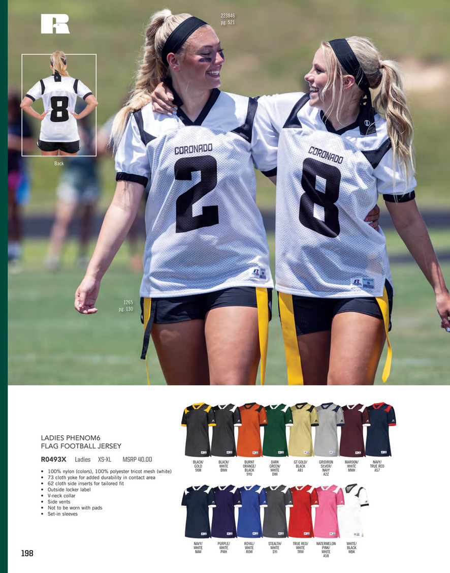 Design Russell Ladies Phenom6 Flag Football Jersey