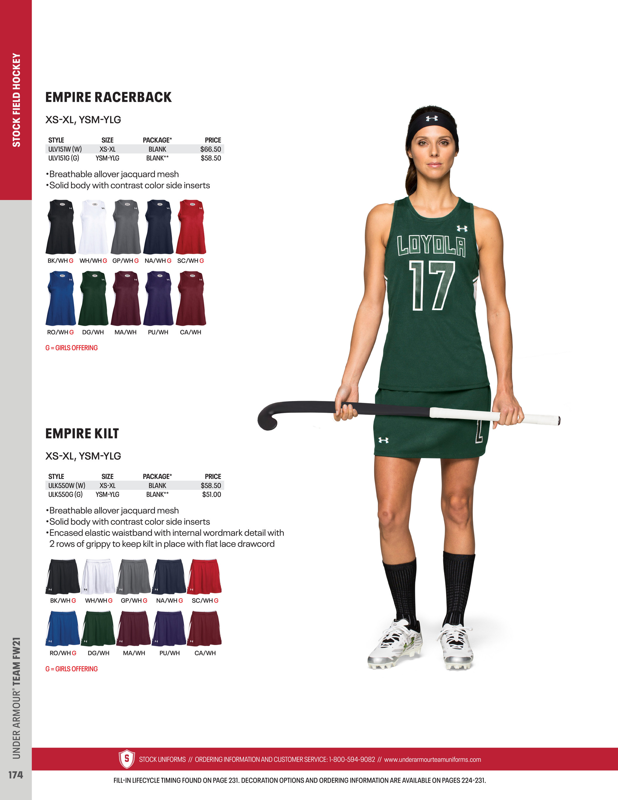 Under Armour Field Hockey Uniforms - Control