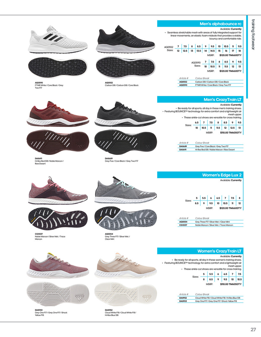 adidas Fall/Winter Stock Catalogue 