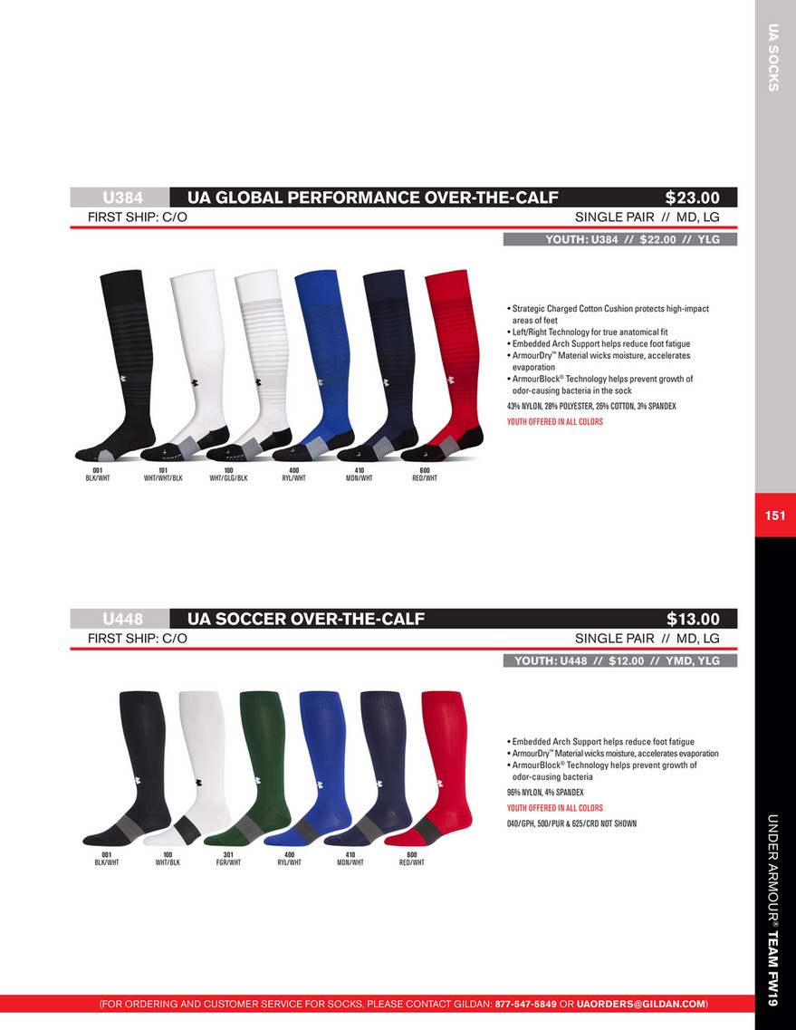 Ua Sock Size Chart