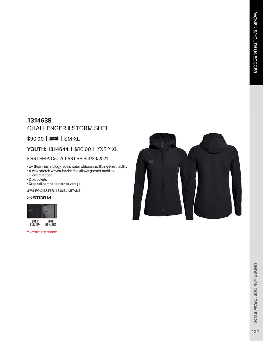 under armour challenger ii storm shell