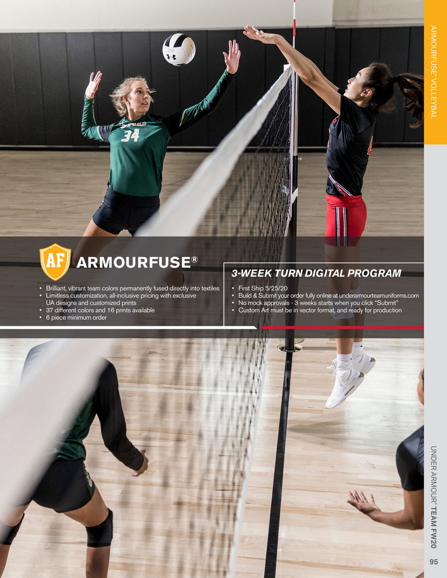 under armour volleyball catalog