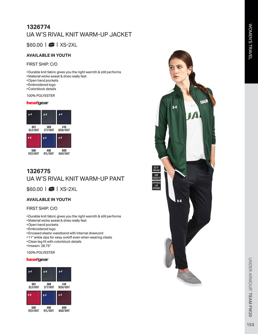 ONETeam Sports Group - Under Armour FW19 Team Catalogue - Page 154-155