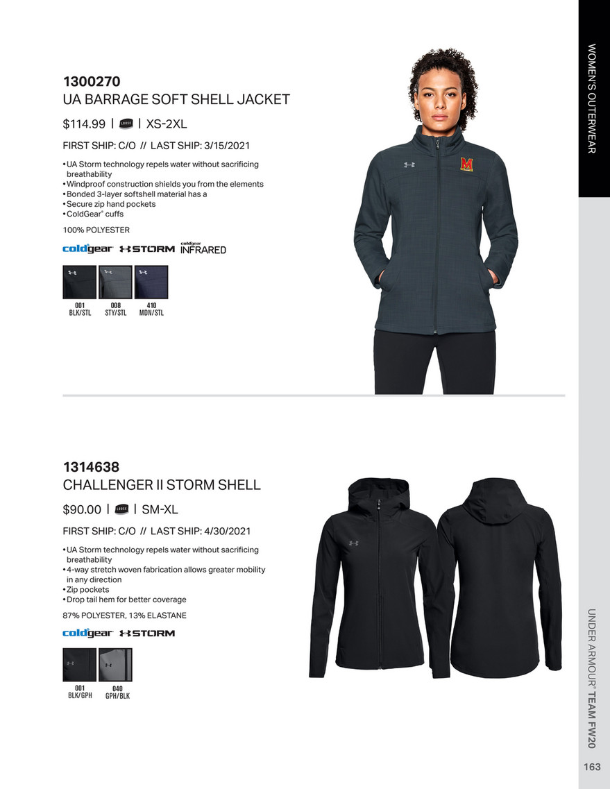 ua barrage softshell jacket womens