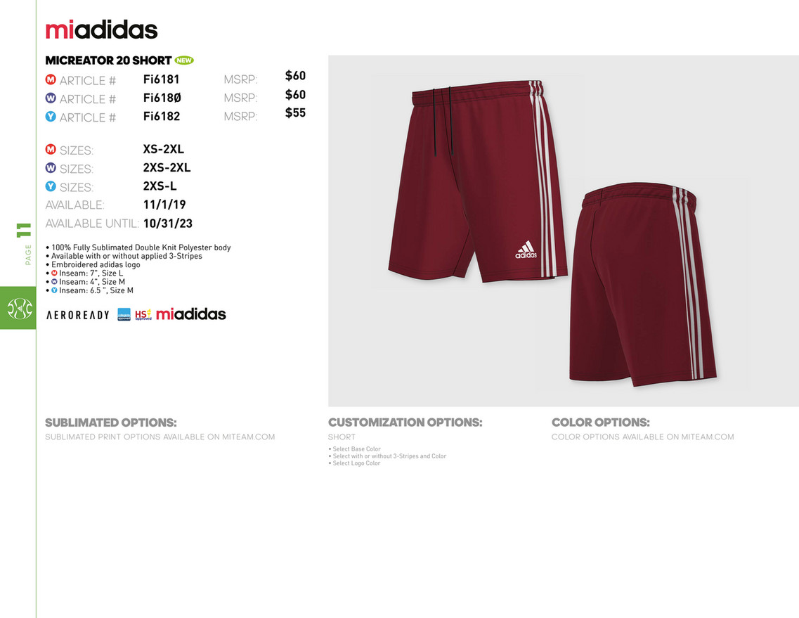 Adidas Miteam Soccer Catalogue Page 1