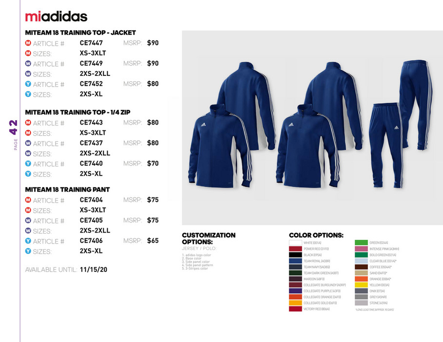 Adidas Miteam Catalogue Page 42