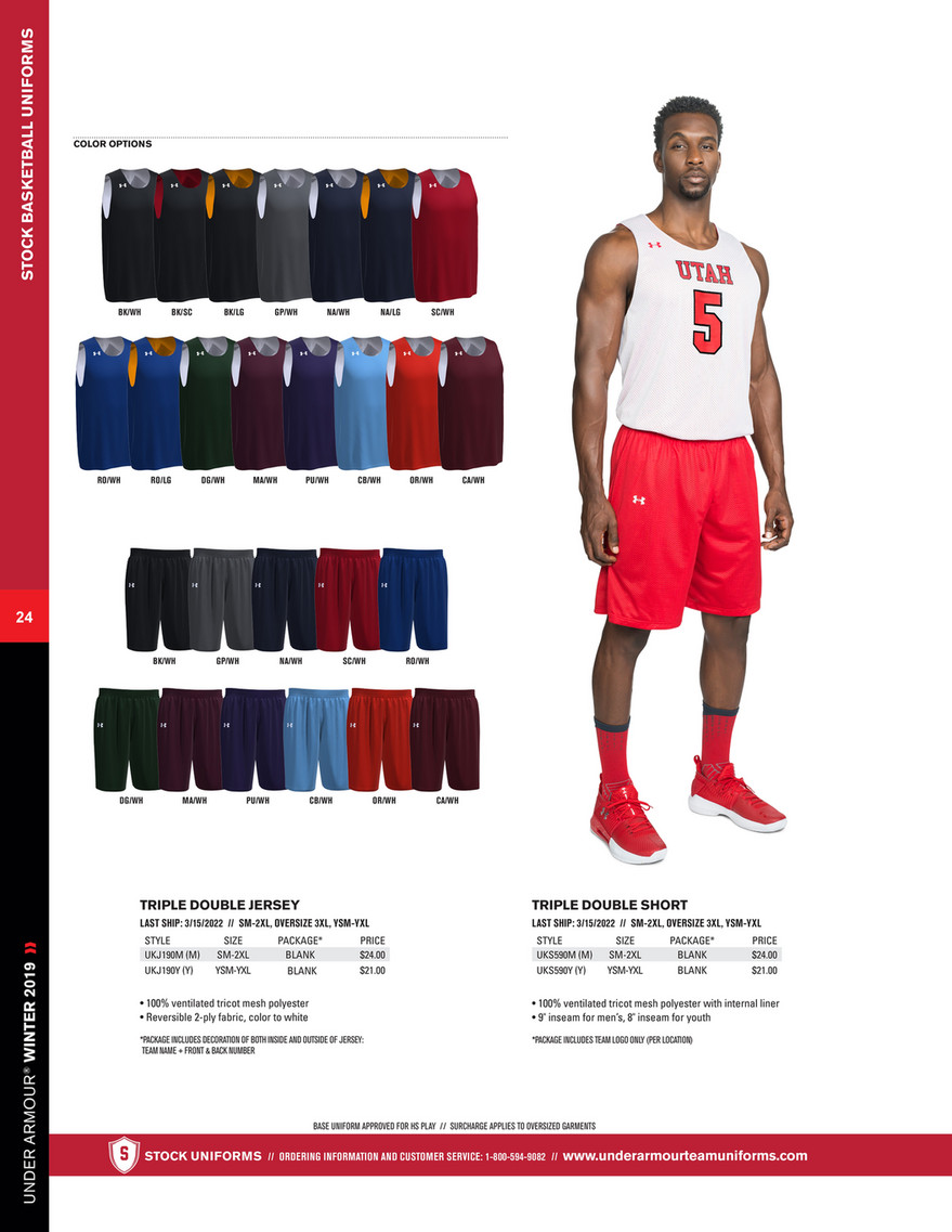 Stock best sale basketball uniforms