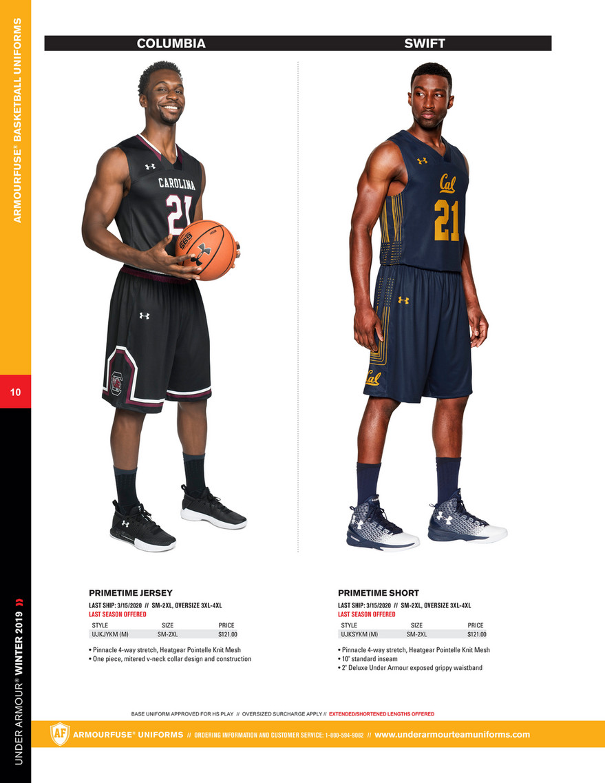 Under Armour Armourfuse Primetime Basketball Uniform