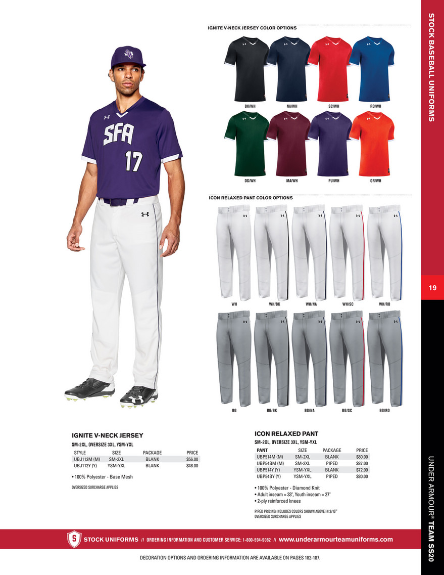 under armour baseball catalog