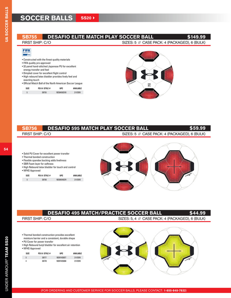 under armour 595 soccer ball