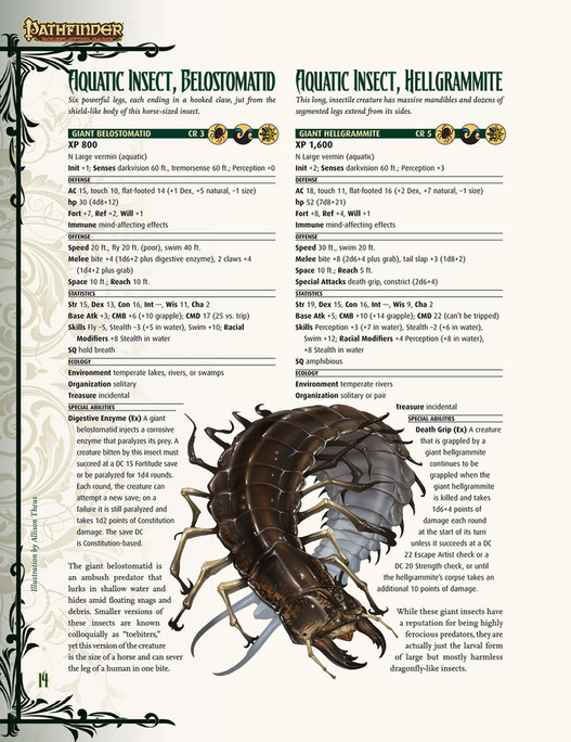 Pathfinder Bug Races My publications - Pathfinder--Bestiary-6 - Page 12-13 - Created with ...