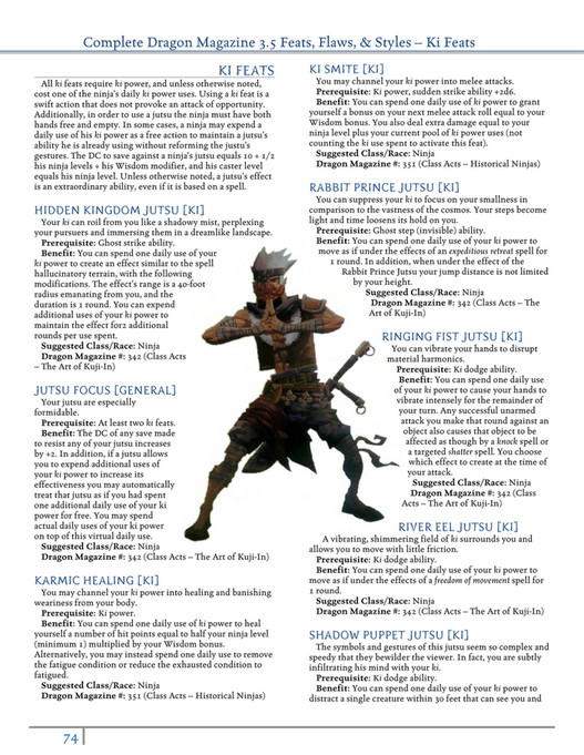 My publications CompleteDragonMagazine35FeatsFlaws Page 7475
