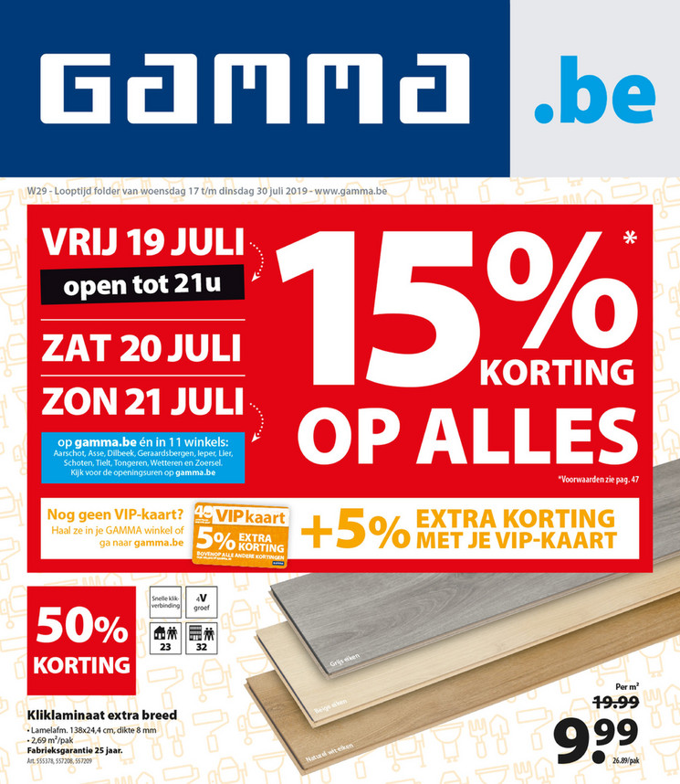 Gamma folder van 17/07/2019 tot 30/07/2019 - Weekpromoties 29