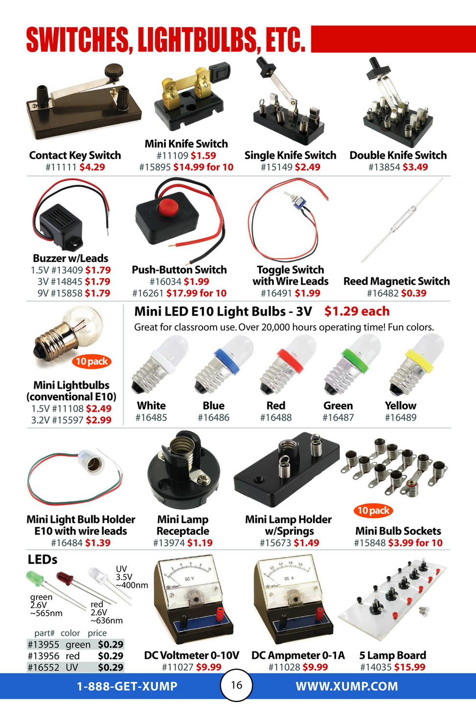 10 pack Buzzers with Leads - 1.5V