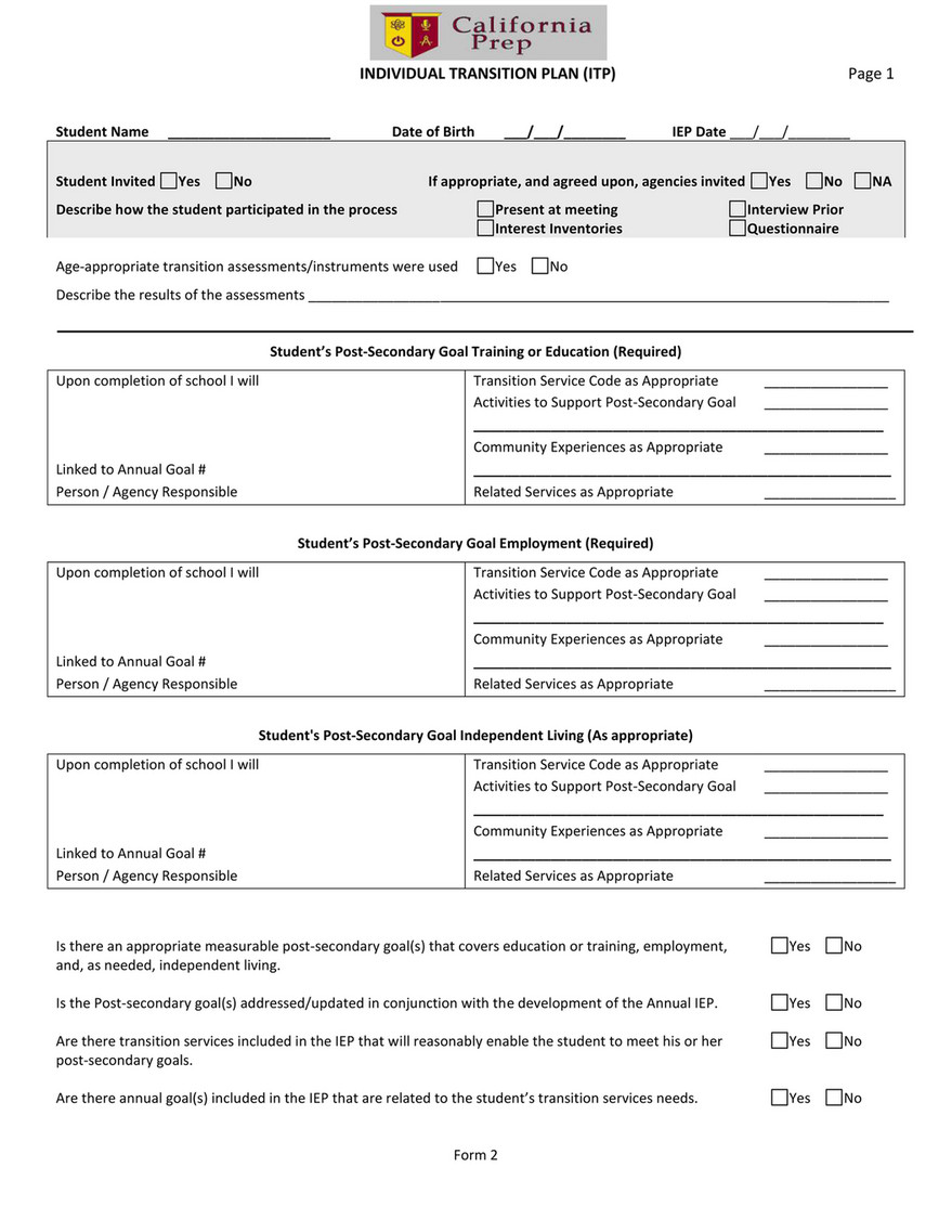 California Prep - CALPREP Blank IEP DOCS - Page 20 - Created with Within Blank Iep Template