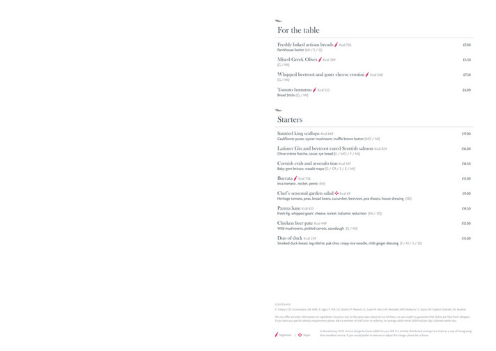 De Vere - 1838 menu - Page 1