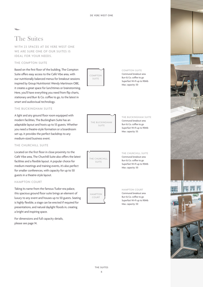 De Vere De Vere West One Conference Brochure Page 4 5