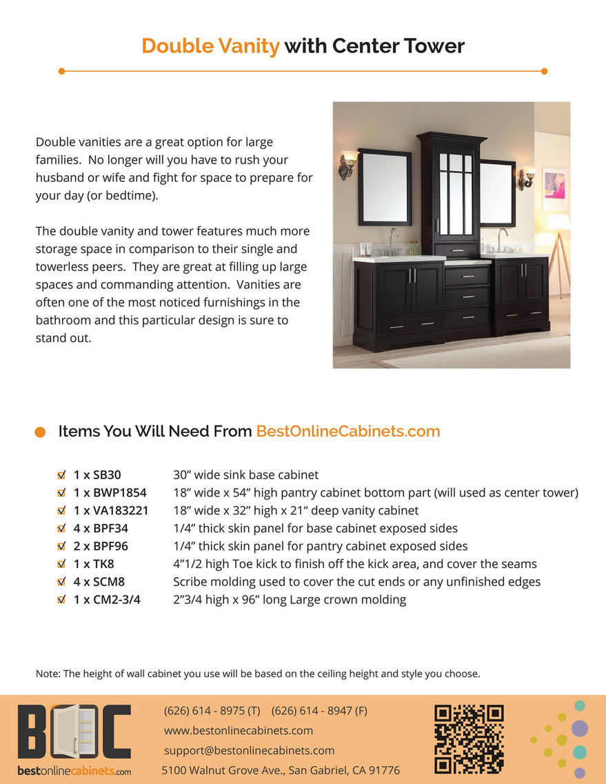 Bestonlinecabinets Design Idea Double Vanity With Center Tower Page 1 Created With Publitascom