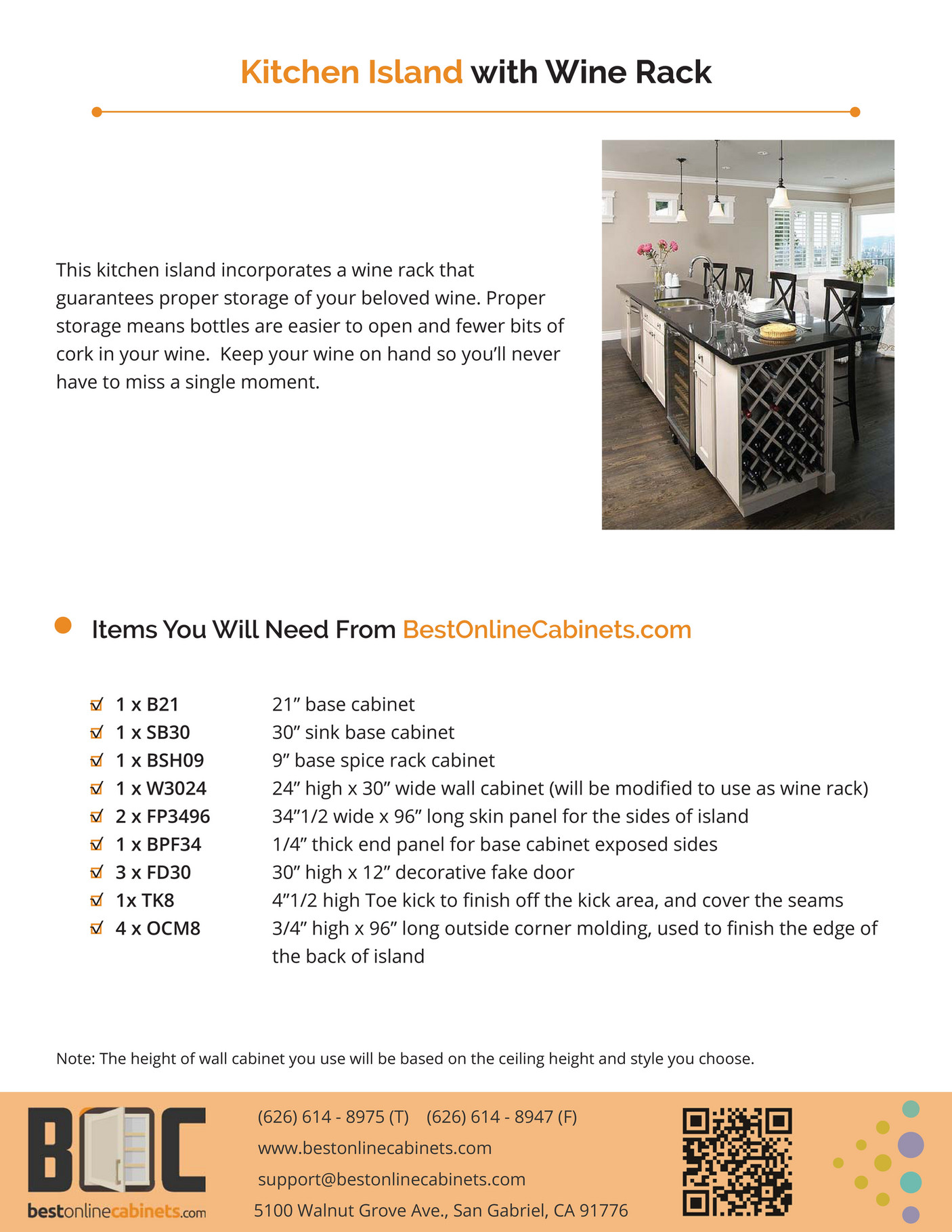 Design Idea Kitchen Island with Wine Rack Page 1 Created with