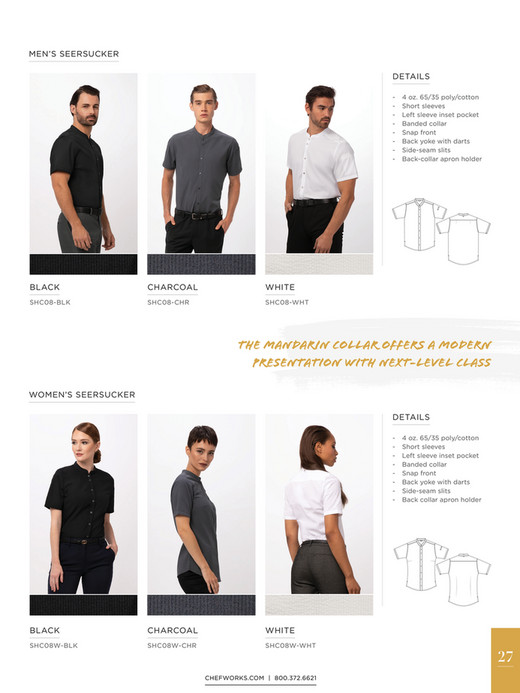 Chef Works - Chef Works Contemporary Catalog 2020 - Page 26-27 ...