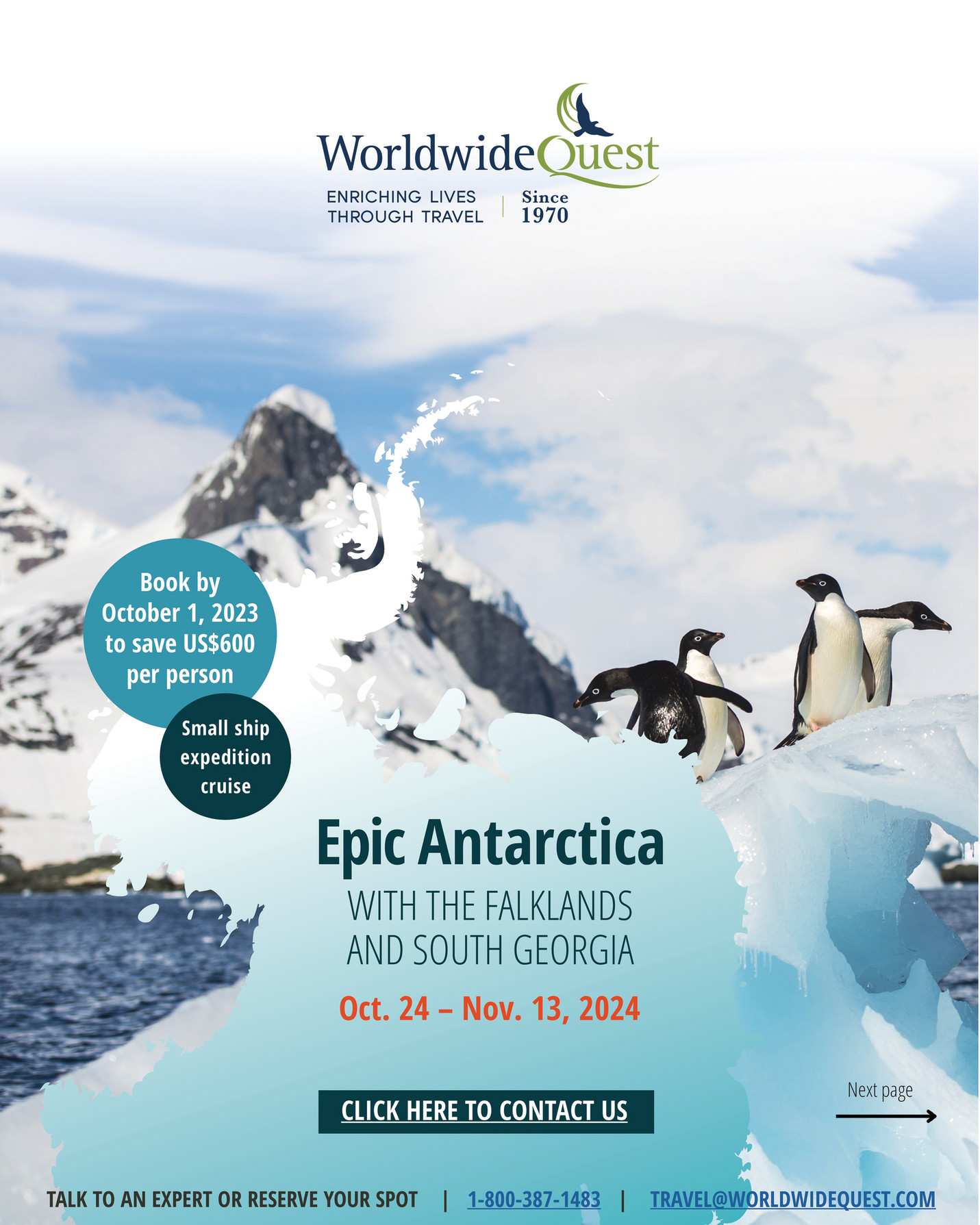 Worldwide Quest Worldwide Quest Epic Antarctica Expedition 2024