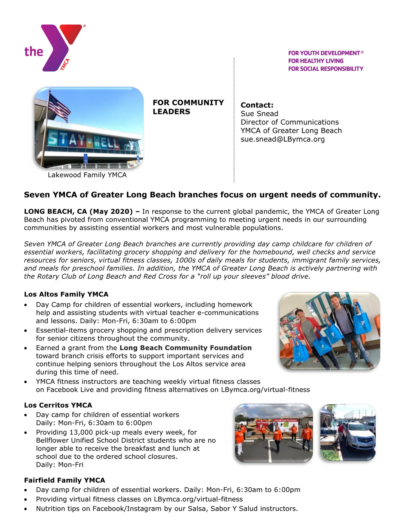 Ymca Of Greater Long Beach Ymca Of Lb Crisis Community Support Page